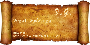 Vogel György névjegykártya